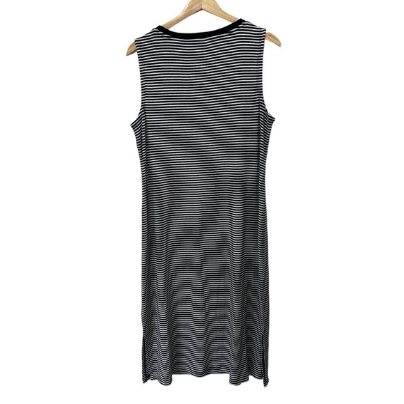 Talbots Stripe Sleeveless Henley Dress, PXL - Picture 7 of 12